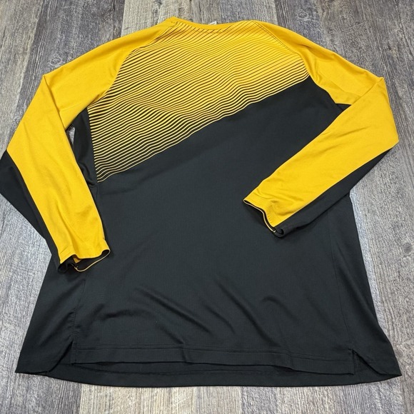 Nike Dri-FIT Iowa Hawkeyes Long Sleeve Shooting Shirt Mens XL Black Yellow NCAA - Picture 7 of 11